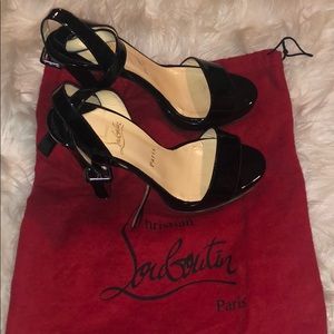 Christian Louboutin black summer heels